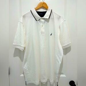 Men’s Nautica polo shirt crisp white new with tags size XL